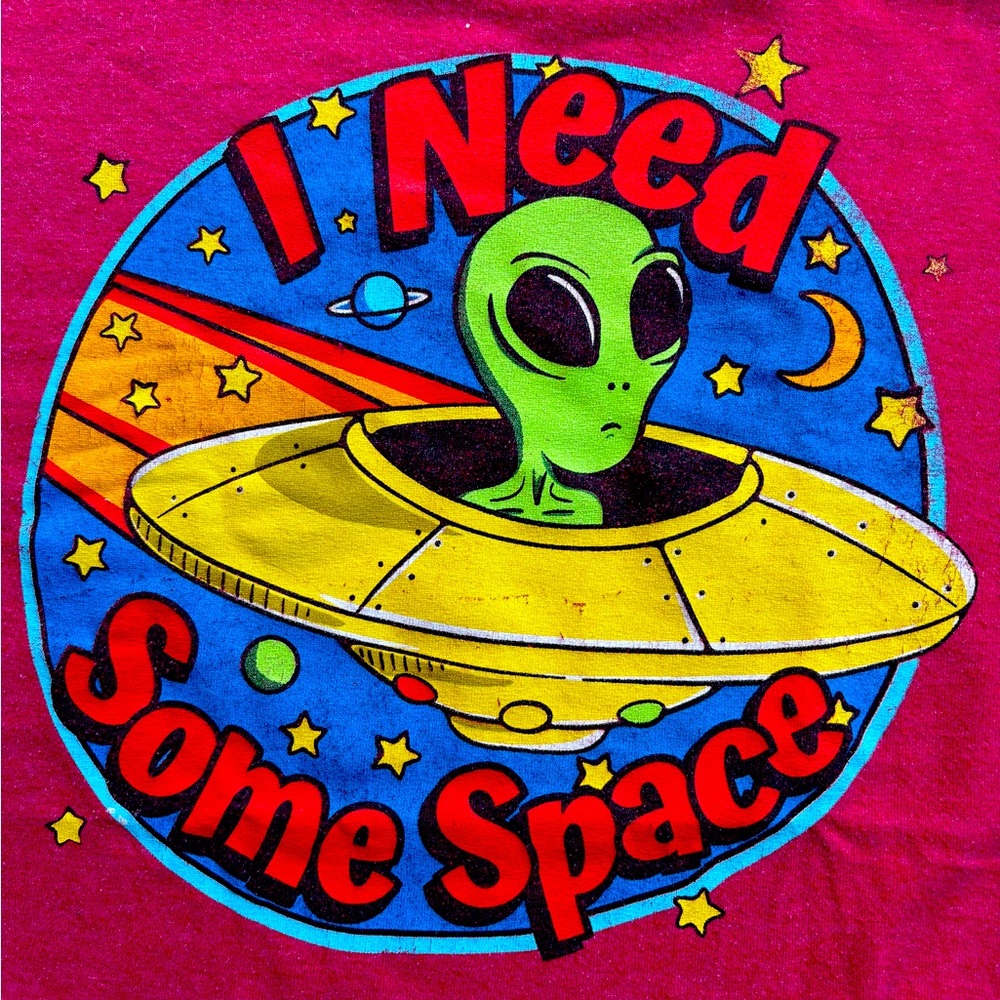 Alien I Need Some Space Graphic T-Shirt